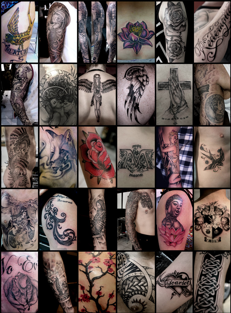 tattoo gallery Kris Kross Armoury Tattoo, black and grey expert tattoo, large custom tattoo design tattoo ideas, tattoos for girls, tattoos for men