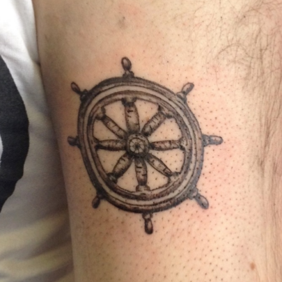 nautical tattoo sleeve black and grey ship wheel steering wheel sailor jerry sailor tattoo realism 